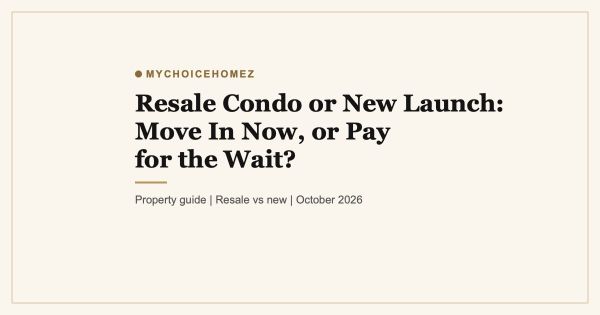 Resale Condo or New Launch: Move In Now, or Pay for the Wait?