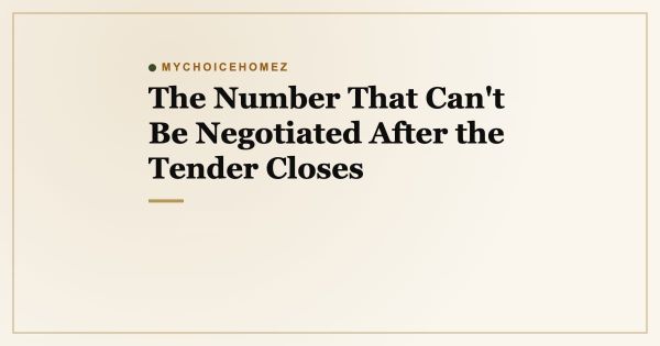 The Number That Can't Be Negotiated After the Tender Closes