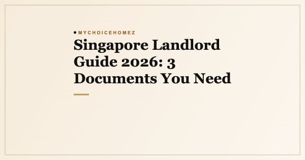 Singapore Landlord Guide 2026: 3 Documents You Need