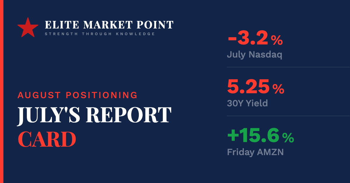 July's Report Card: The Nasdaq Lost 3.2%. The Dow Gained. The AI Trade Split in Two. Here's What It Means for August.