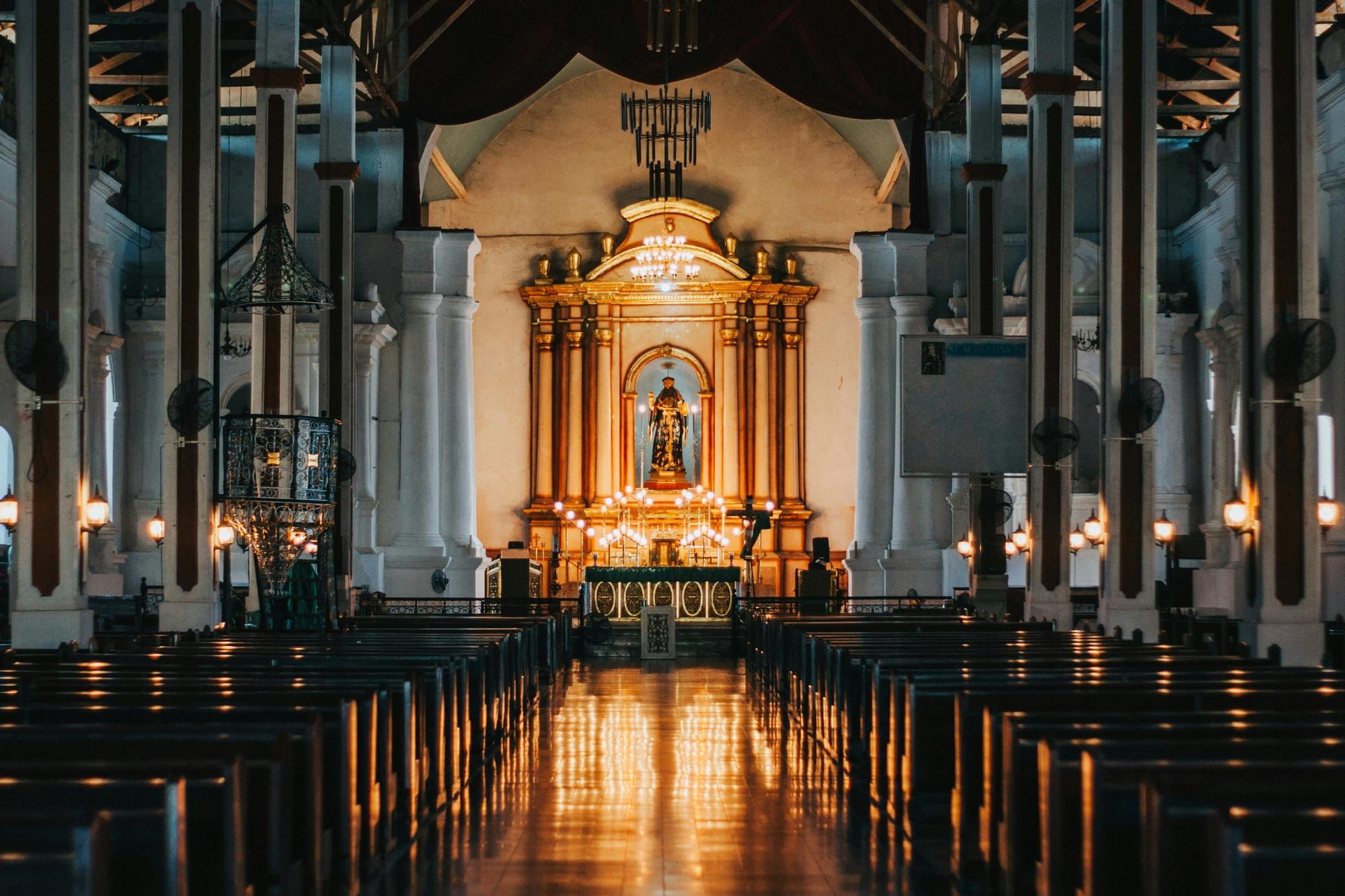Altar in an empty cathedral