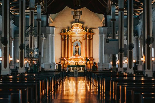 Altar in an empty cathedral