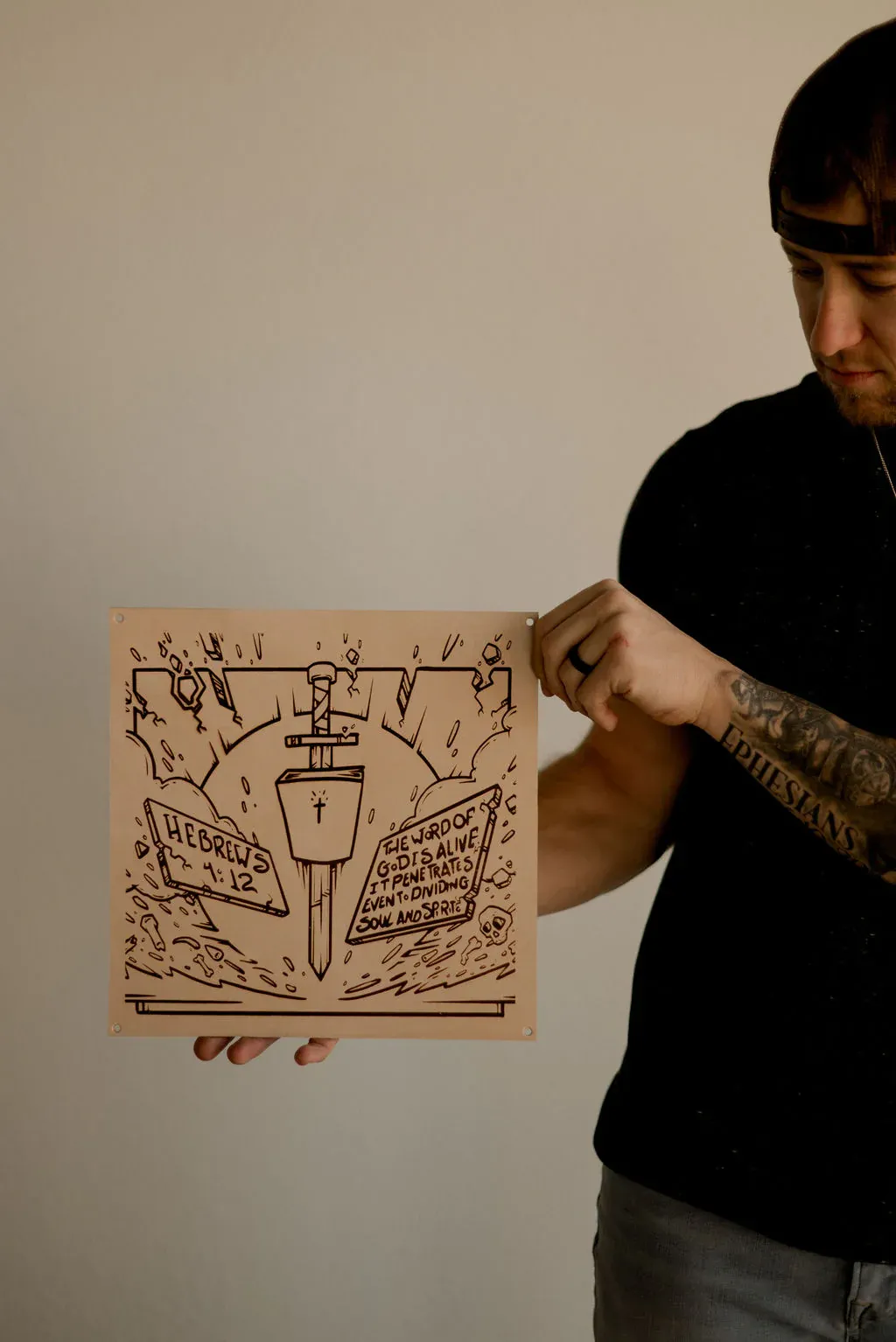 The Word of God Leather Banner