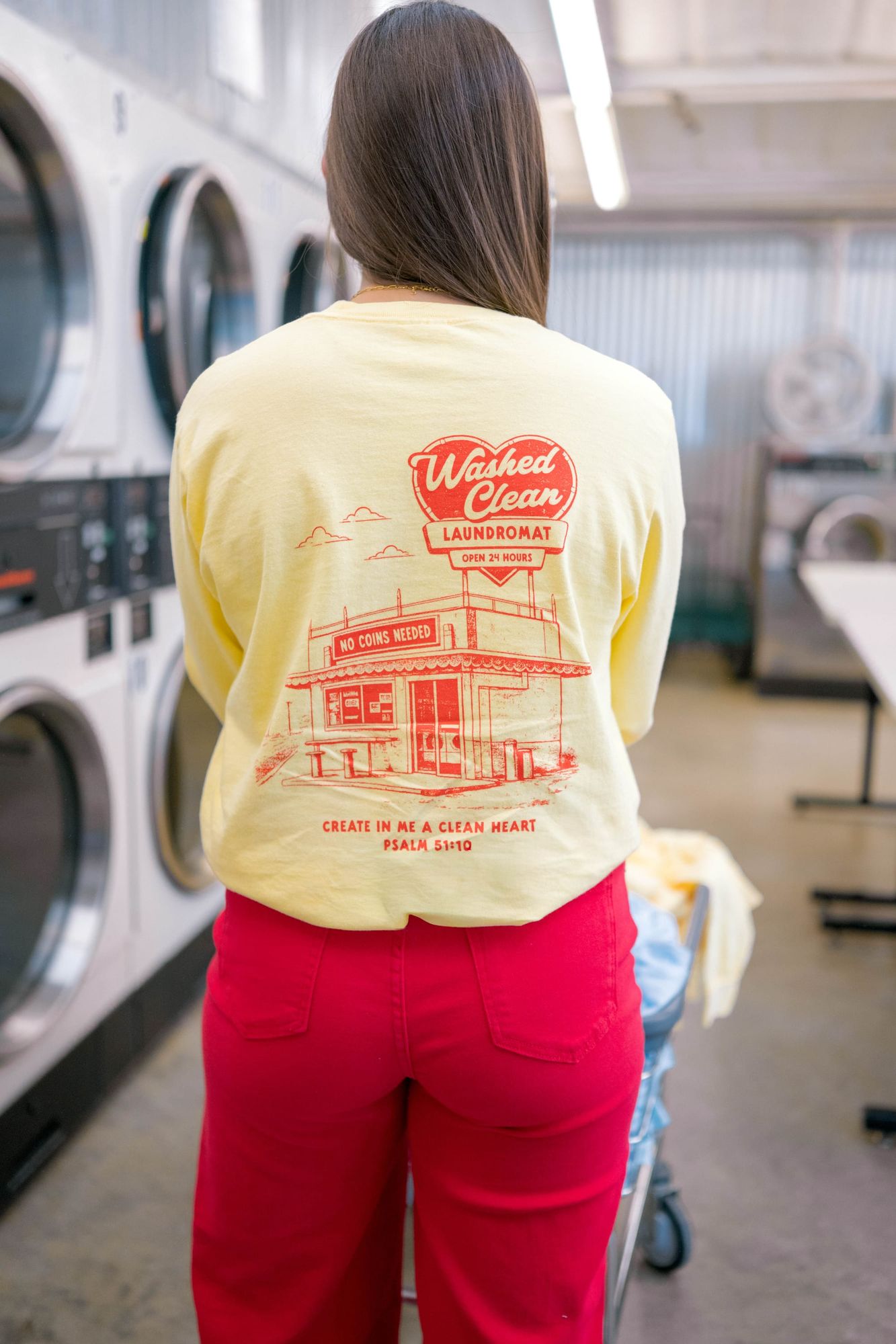 Washed Clean Yellow Long Sleeve Tee