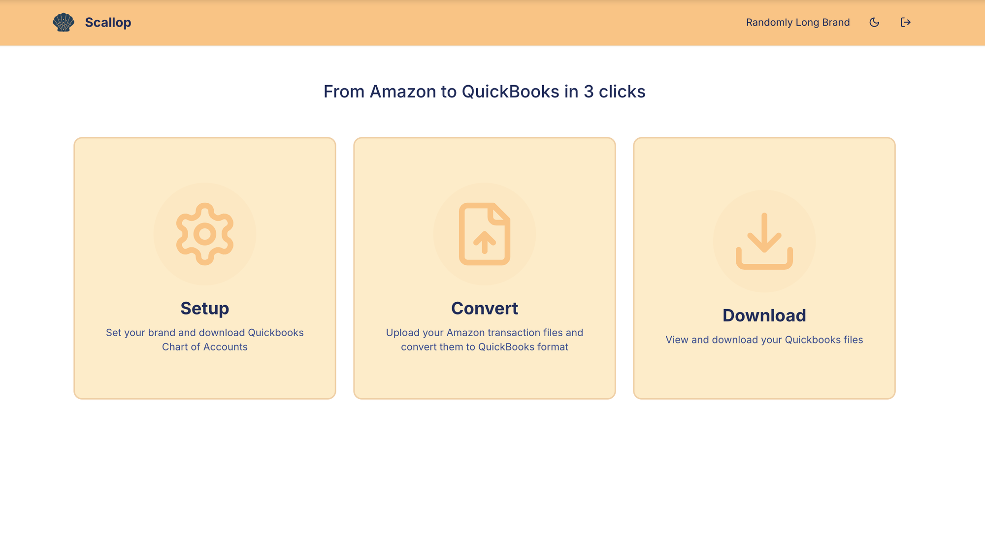 Scallop Amazon to Quickbooks Converter