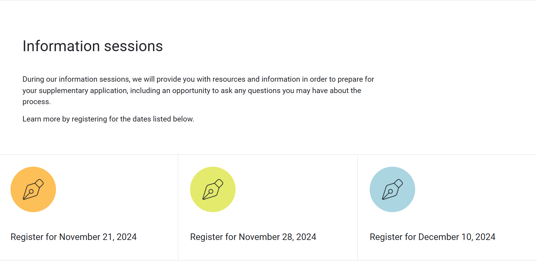  McMaster Supplementary Application Information Sessions