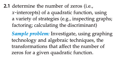Ontario Grade 11 MCR3U Functions