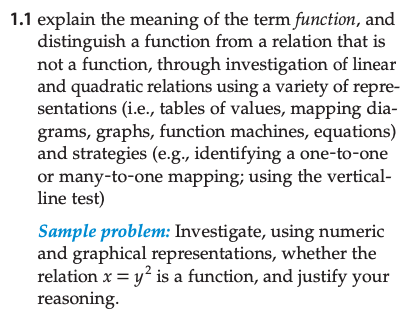 Ontario Grade 11 MCR3U Functions