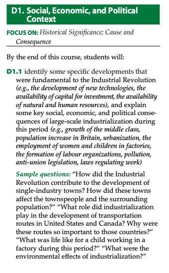 Ontario Grade 12 World History since the Fifteenth Century Sample Questions