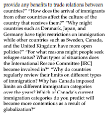 Grade 12 World Issues (CGW4U) Course Sample Questions