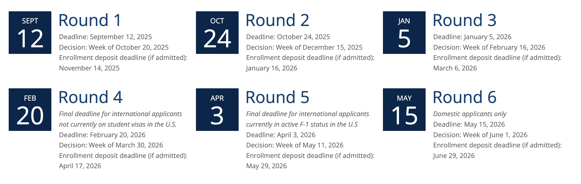 University of Michigan Master of Accounting (MAcc) Application Deadlines