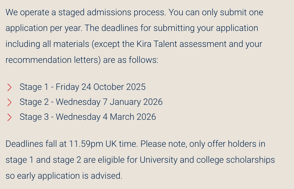 University of Oxford MSc Financial Economics Program Timeline / Deadline