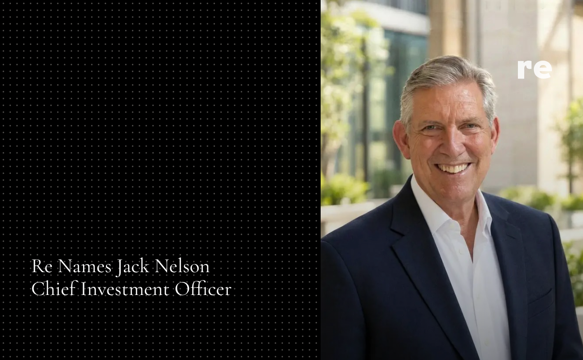 Re Names Jack Nelson Chief Investment Officer
