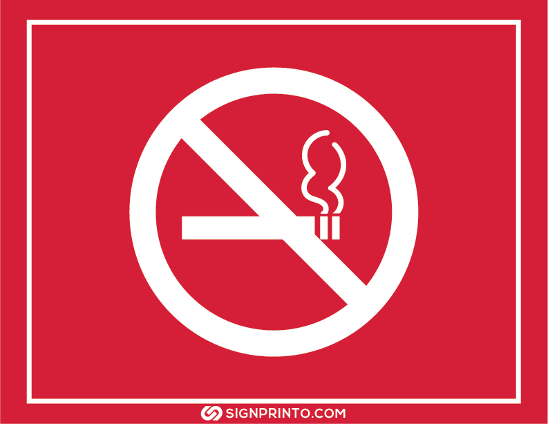 No Smoking Sign A4 size Preview