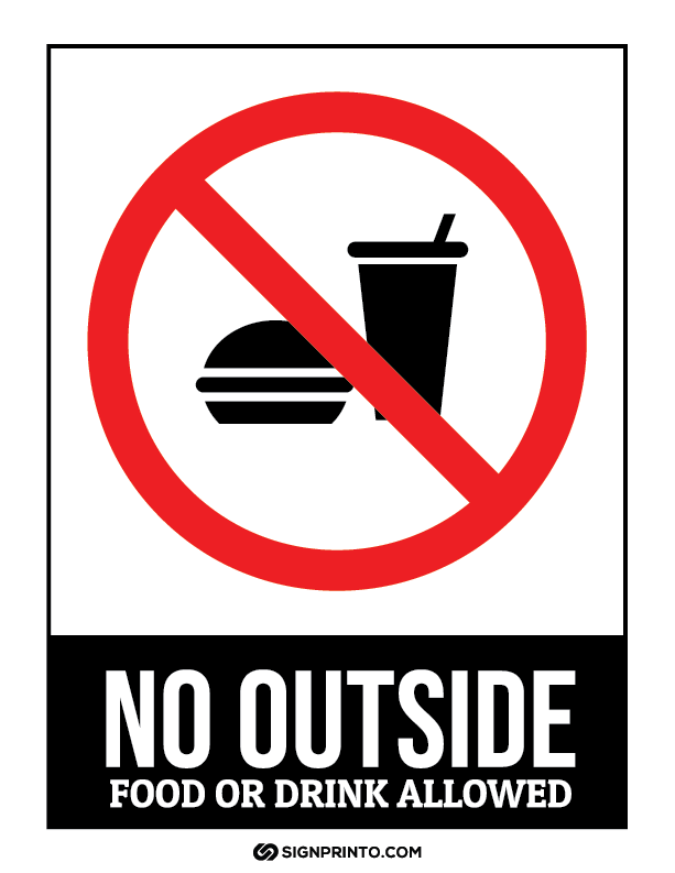No Food Sign