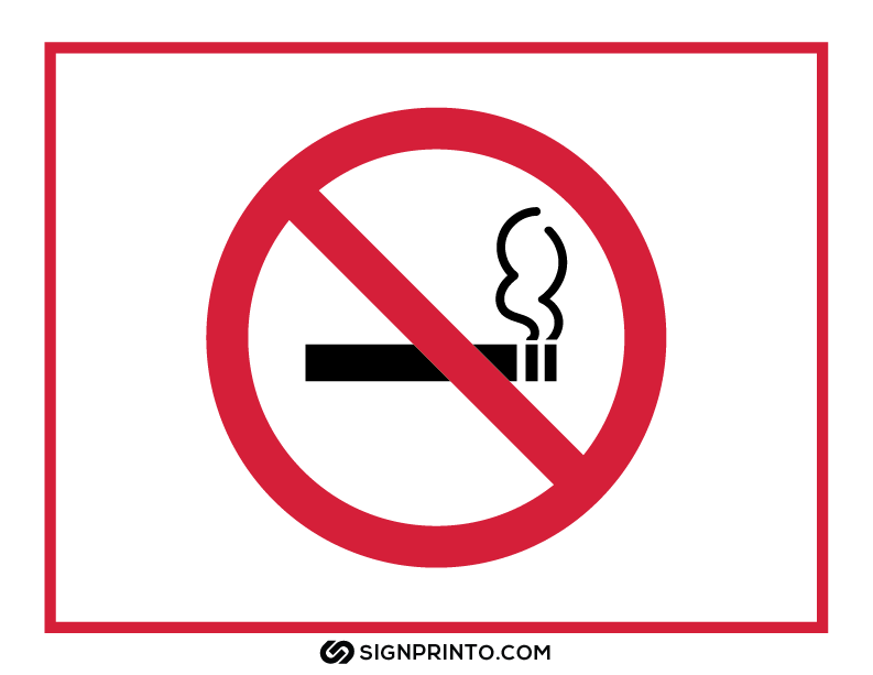 No Smoking Sign A4 size Preview