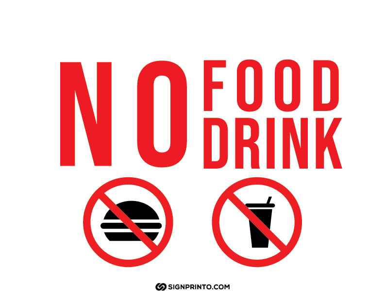 No Food Sign A4 Printable Preview