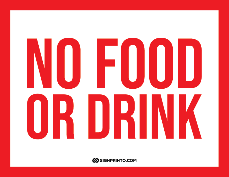 No Food Sign
