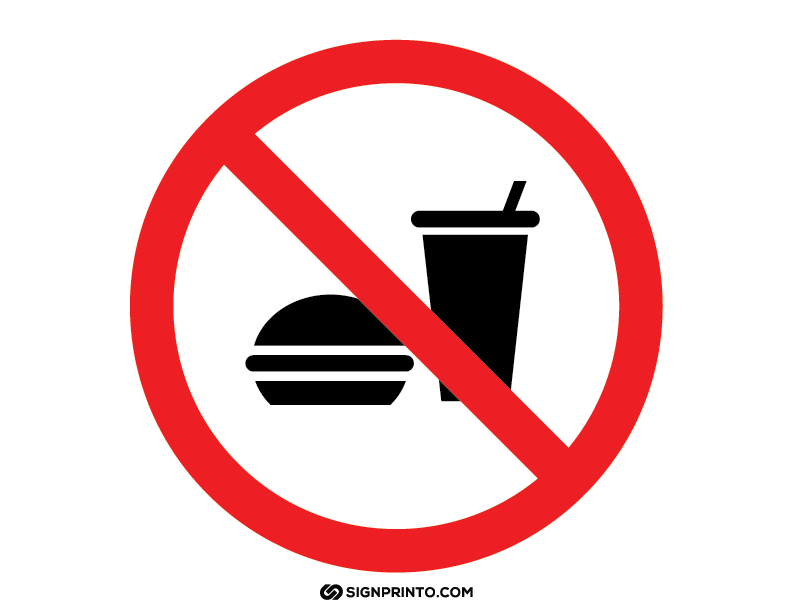 No Food Sign A4 Printable Preview