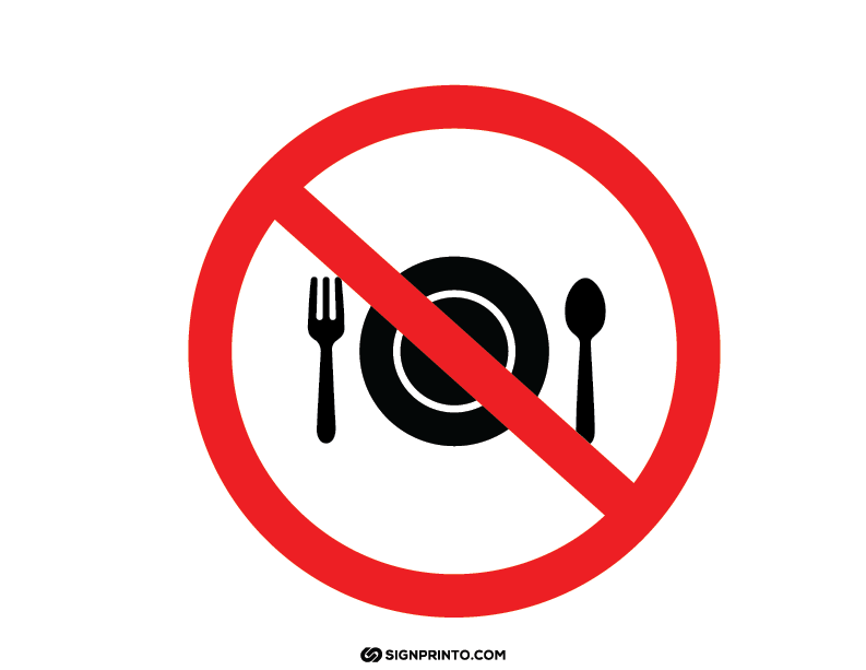 No Food Sign A4 Printable Preview