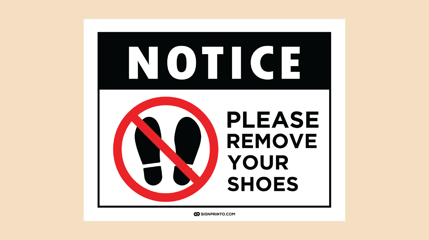 Please Remove Your Shoes Sign Printable PDF