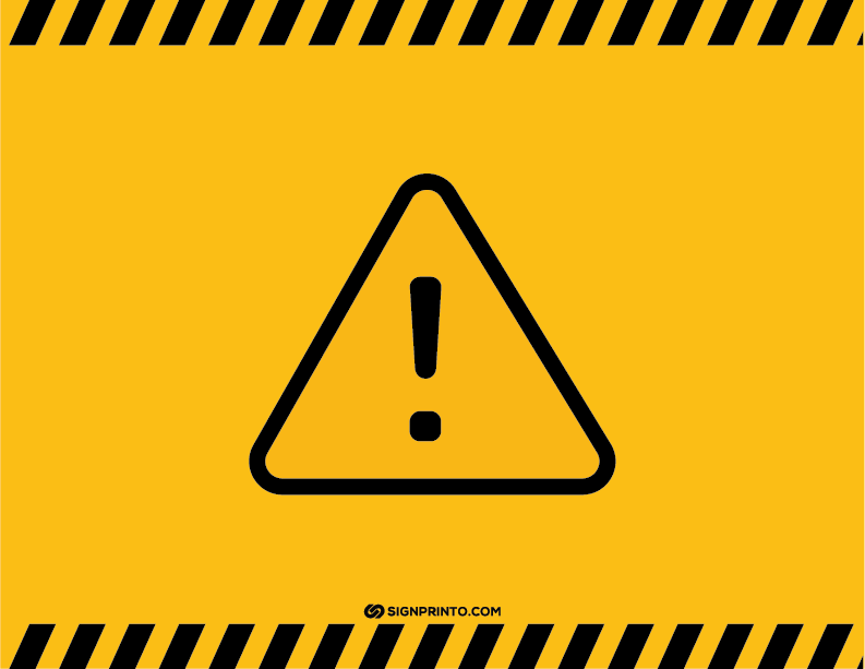 Attention Sign yellow color