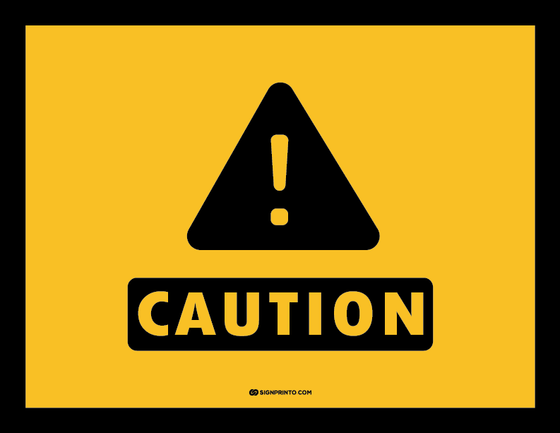 Attention Sign yellow and black