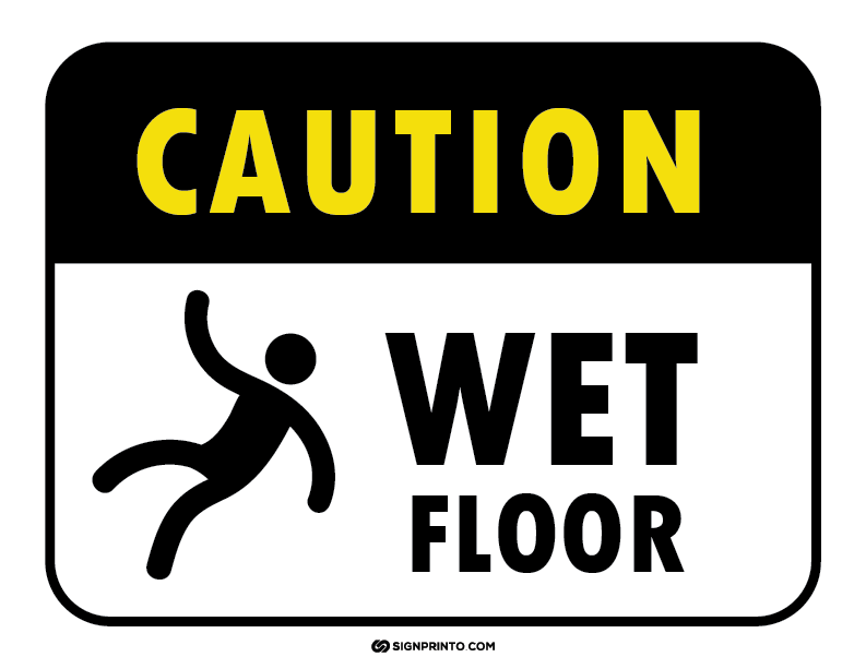 Wet Floor Sign A4 size Preview