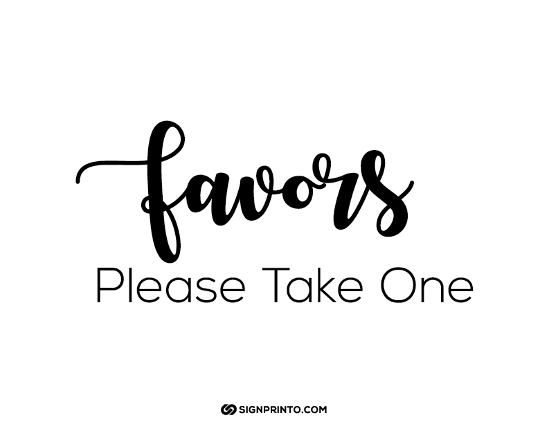 Please Take One Sign A4 size Preview