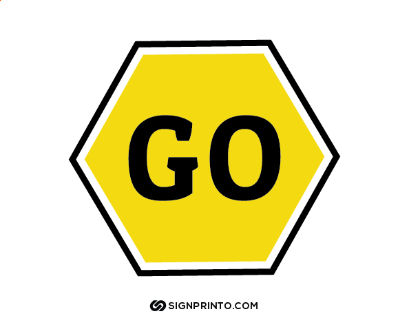 Go Sign yellow color a4 Preview