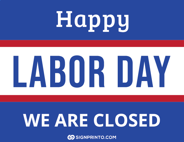  Labor Day closed sign  A4 size Preview