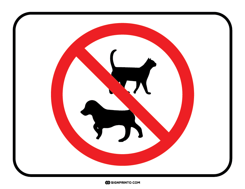 No Pets Allowed Sign