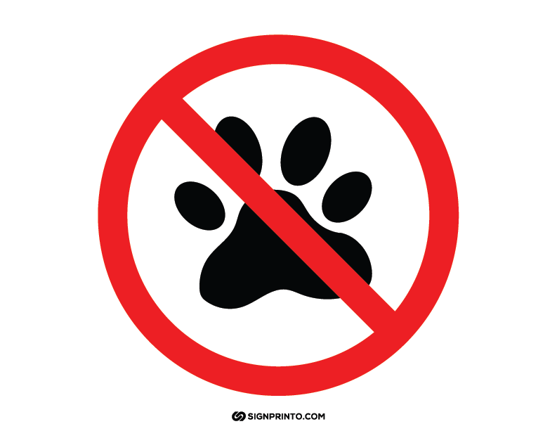 No Pets Allowed Sign