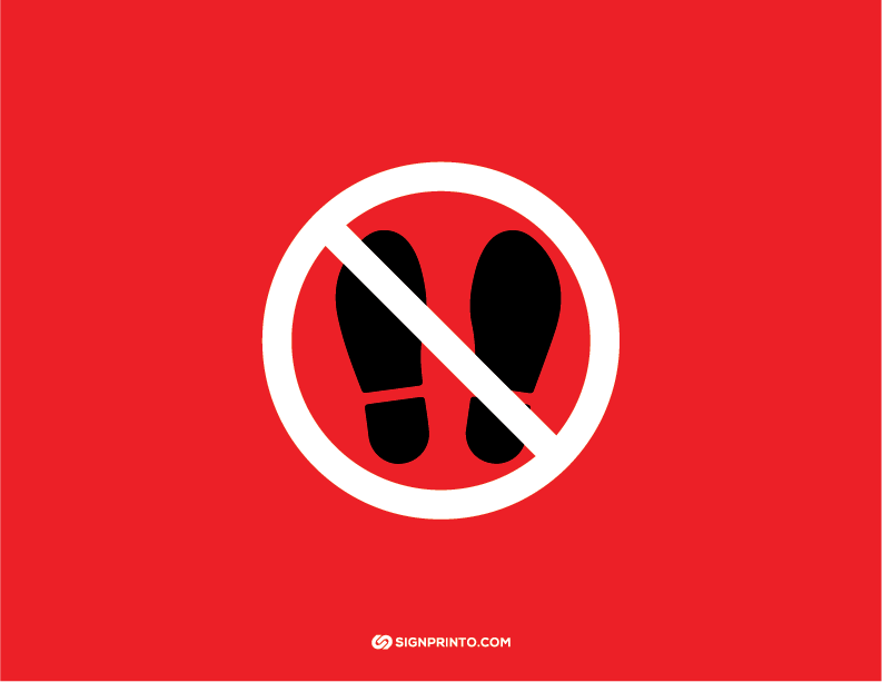 Please Remove Your Shoes Sign A4 size Preview
