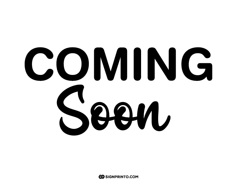Coming Soon Sign A4 size Preview