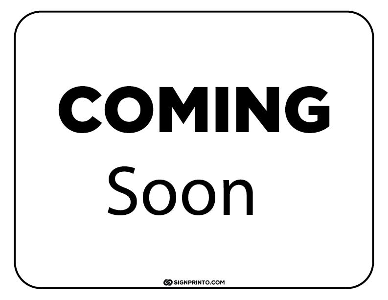 Coming Soon Sign A4 size Preview