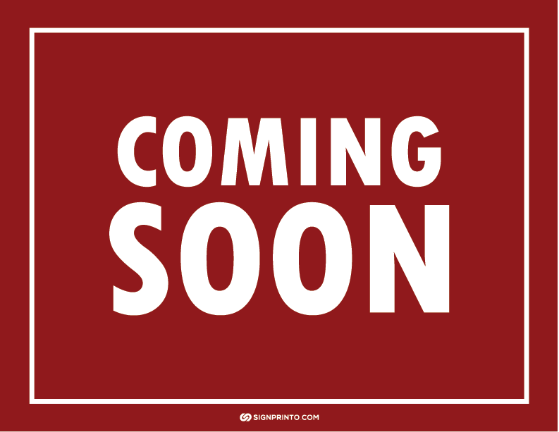 Coming Soon Sign A4 size Preview