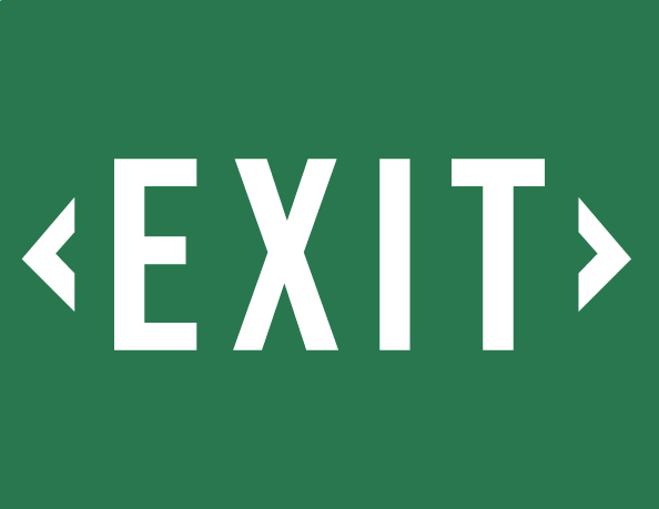 Exit Sign A4 size Preview