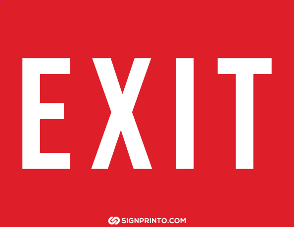 Exit Sign A4 size Preview