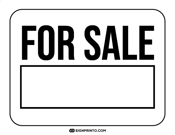 For Sale Sign black