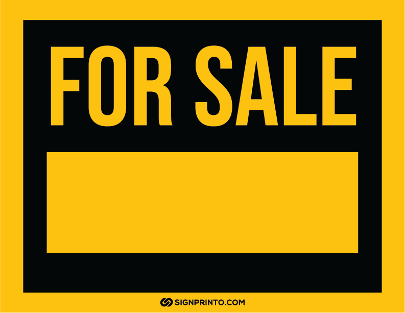 For Sale Sign A4 size Preview