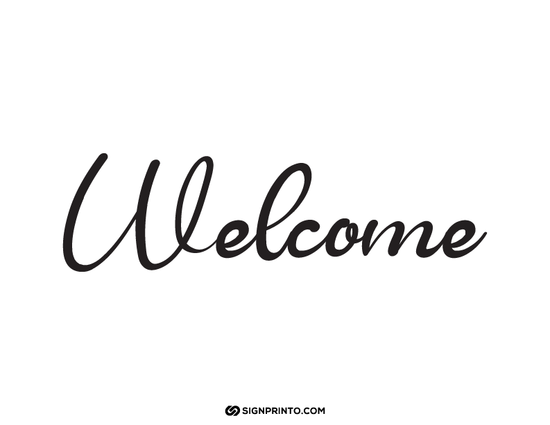 Welcome Sign A4 size Preview