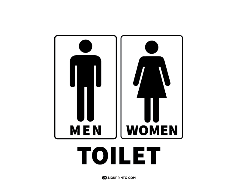 Toilet Sign A4 size Preview