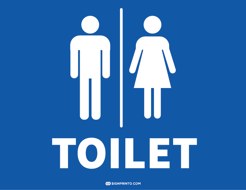Toilet Sign A4 size Preview