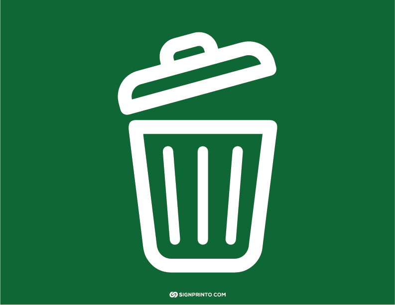 Printable Trash Sign Icon