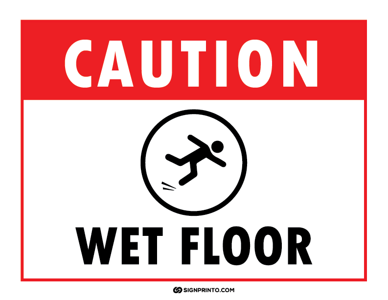Wet Floor Sign A4 size Preview