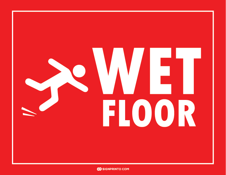 Wet Floor Sign A4 size Preview