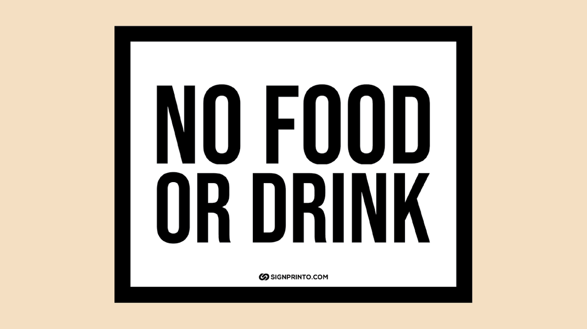 No Food Sign