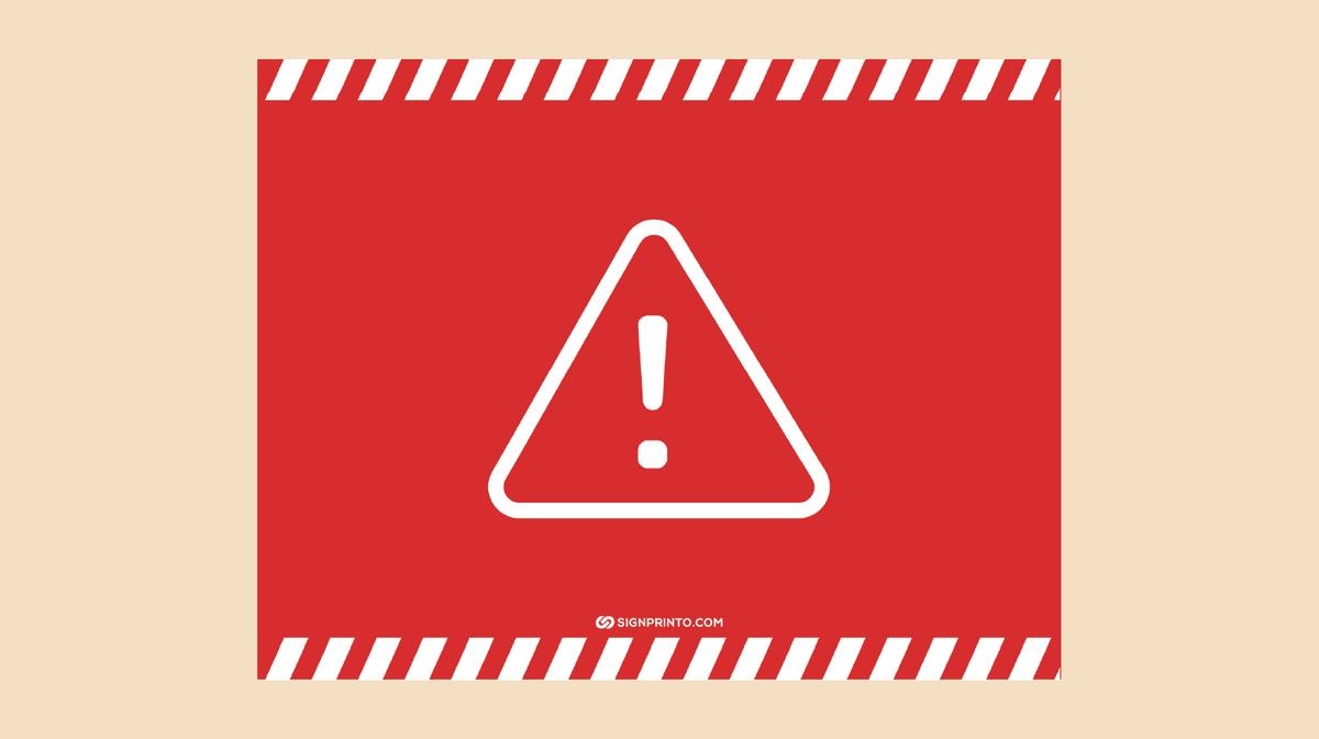 Red Color Attention Sign