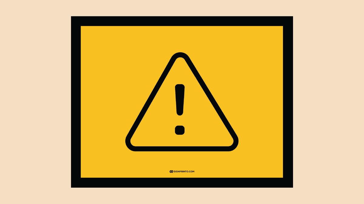 yellow color Attention Sign